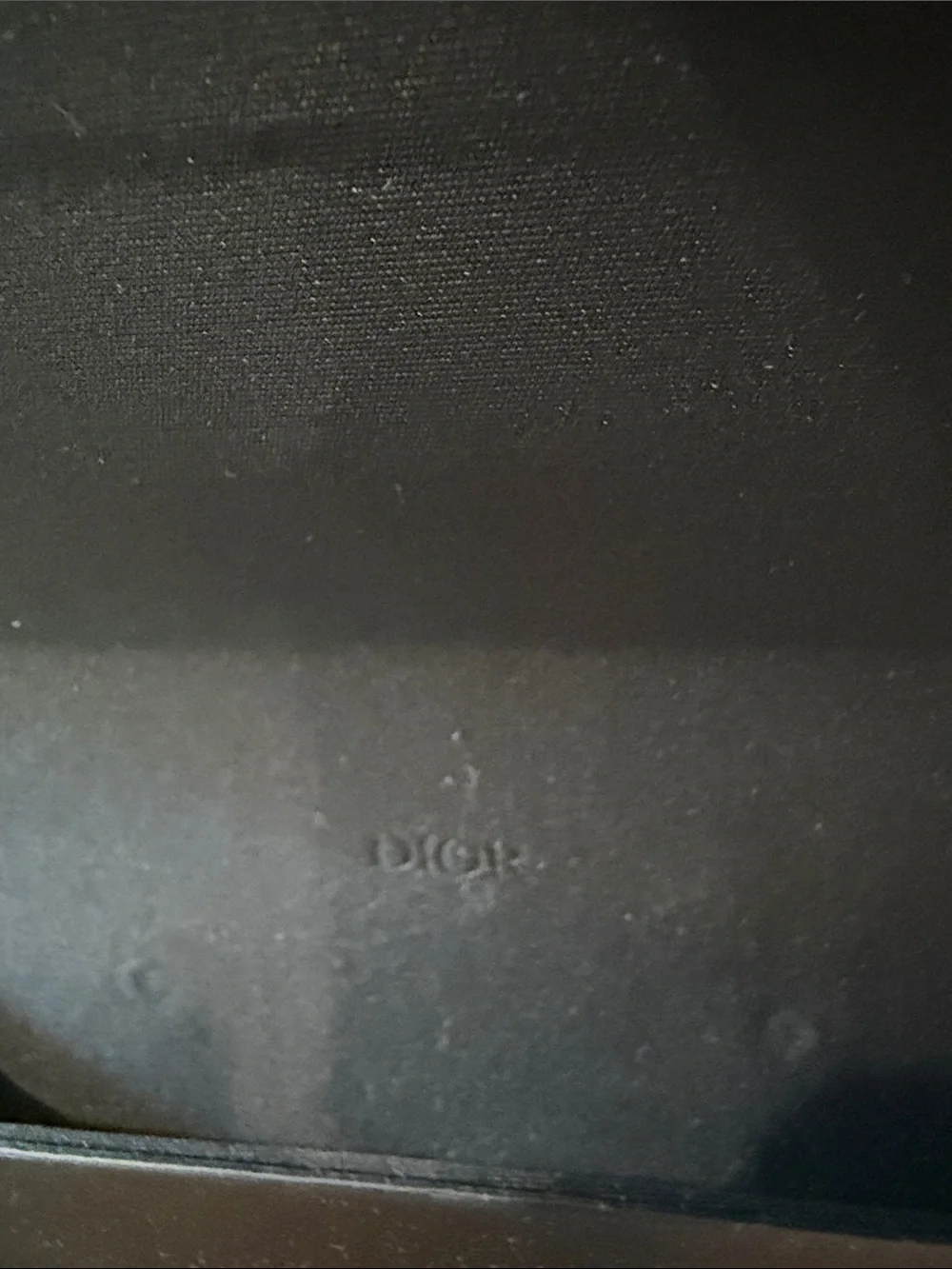 Dior Black Embossed Leather Eyewear Case